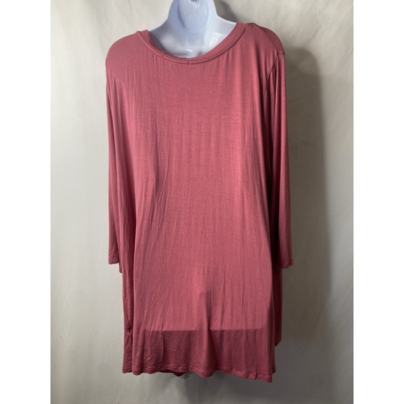 Curvy Womens Tunic Shirt Size 3X Lagenlook Oversized Angled Hem Flowy NWT Flowy - Picture 7 of 14